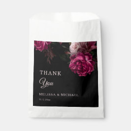 Sacolinha Casamento Floral Escuro de Arte Fina Vintage Agrad