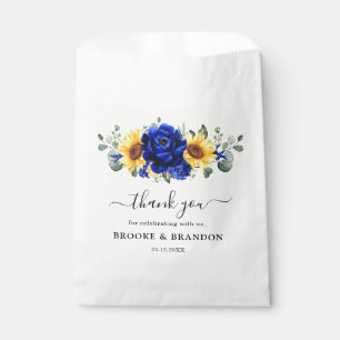 Sacolinha Casamento Floral Moderno de Girassol Russo Real