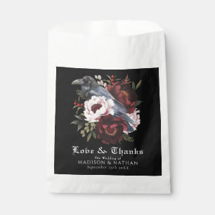Sacolinha Casamento Floral Raven Raven Gótico Romântico