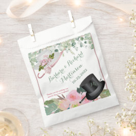 Sacolinha Casamento Floral Romântico Blush Pink