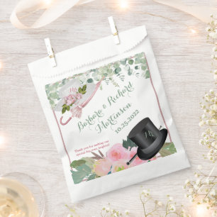 Sacolinha Casamento Floral Romântico Blush Pink