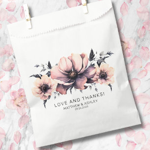 Sacolinha Casamento Floral Rosa Boho Chic Moderno Elegante