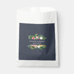 Sacolinha casamento floral tropical brilhante