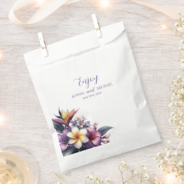 Sacolinha Casamento Floral Tropical - Obrigado-