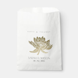 SACOLINHA CASAMENTO FLORORAL BRANCO DOURADO E PÁLIDO GLAMORO