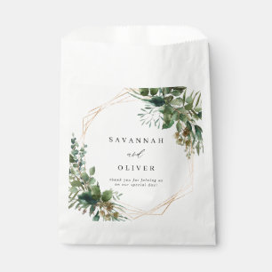 Sacolinha Casamento Folhas & Eucalipto Dourado