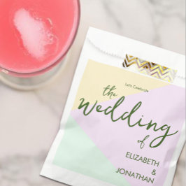 Sacolinha Casamento Geométrico de Pastel Mudado