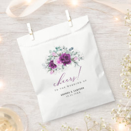 Sacolinha Casamento Geométrico do Blush Roxo Rústico Elegant