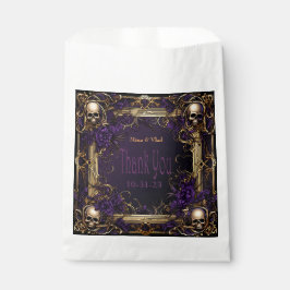 Sacolinha Casamento Gótico Elegante Roxo e Negro