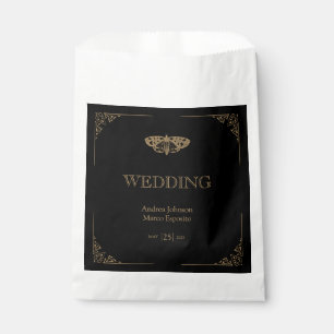 Sacolinha Casamento Gótico Victoriano Elegante, Favor Bag