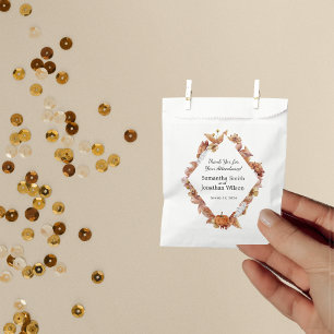 Sacolinha Casamento Laranja de Queda Moderna BOHO