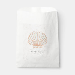 Sacolinha Casamento Laranja Rustic Seashell