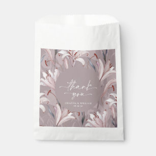 Sacolinha Casamento Lilac Elegante Favorece Saco com Lírios