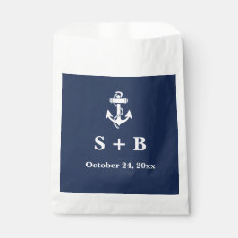Sacolinha Casamento marinho Azul Anchor Náutico Praia Oceâni