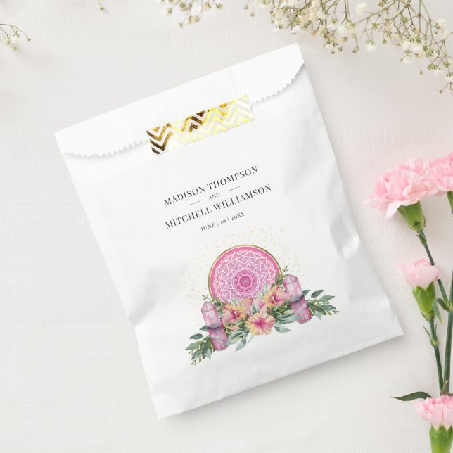 Sacolinha Casamento Metafísico com Cristais de Mandala Flora (Selado)