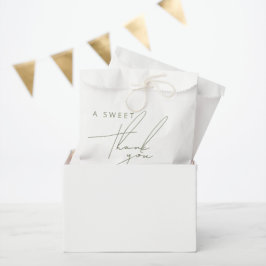 Sacolinha Casamento Minimal Agradecimento Doce em Verde Salv