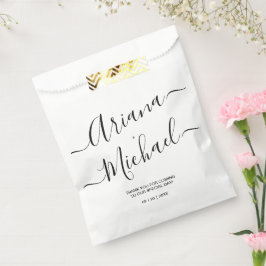 Sacolinha Casamento Minimalista Moderno Branco Negro Persona