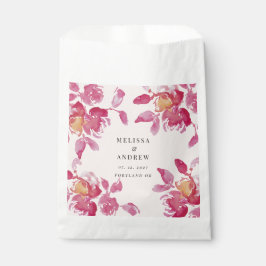 Sacolinha Casamento Moderno de Rosa Watercolor