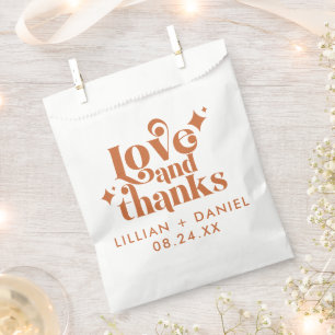 Sacolinha Casamento Moderno Retro Laranja