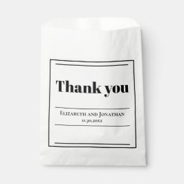 Sacolinha Casamento Negro e Branco minimalista