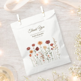 SACOLINHA CASAMENTO OUTONO FAVOR BAG | BURGUNDY & ORANGE FLO