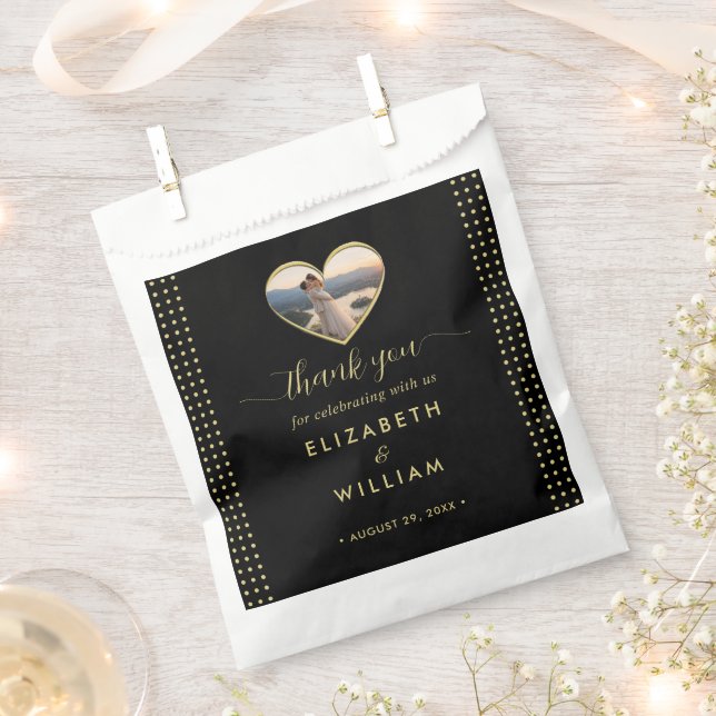 Sacolinha Casamento personalizado com bolinhas douradas e pr (Cortado)