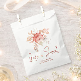 Sacolinha Casamento Personalizado Floral Russo Blush