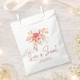 Sacolinha Casamento Personalizado Floral Russo Blush