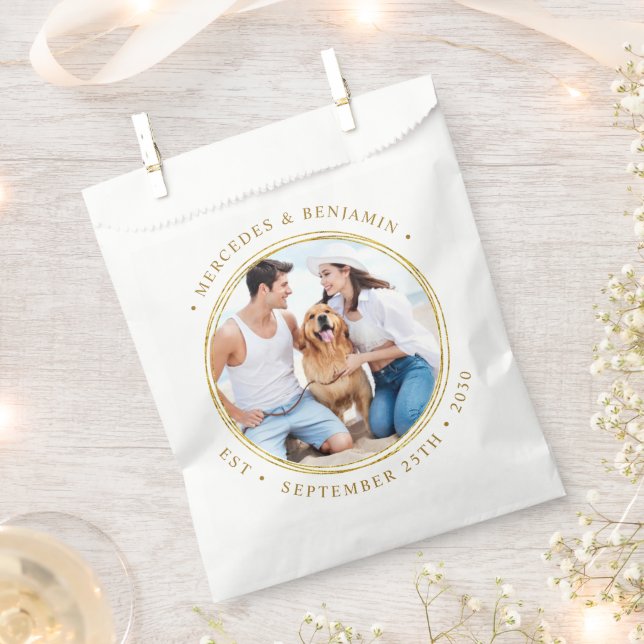 Sacolinha Casamento Personalizado Personalizado Dourado Eleg (Cortado)