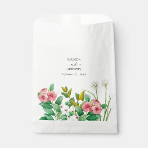 Sacolinha Casamento por Aquarela de Flores Selvagens
