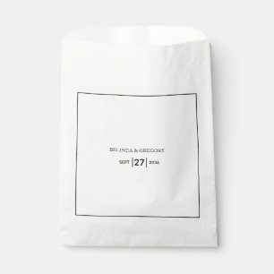 Sacolinha Casamento preto e branco simples minimalista