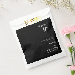 Sacolinha Casamento Preto Tradicional Minimalista Moderno