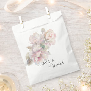 Sacolinha Casamento Romântico Blush Peony Floral