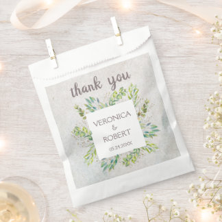 Sacolinha Casamento Rustic Boho Eucalyptus Greenery Obrigado