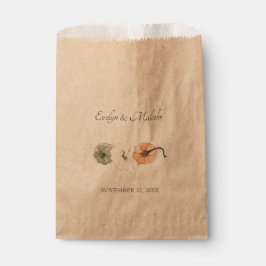 Sacolinha Casamento Rustic Fall Autumn White, Orange Pumpkin