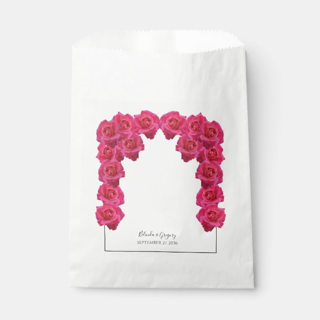 Sacolinha Casamento Rustic Pink Roses (Frente)