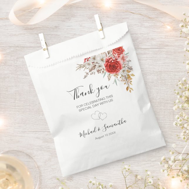 Sacolinha Casamento Rustic Rosa Country (Cortado)