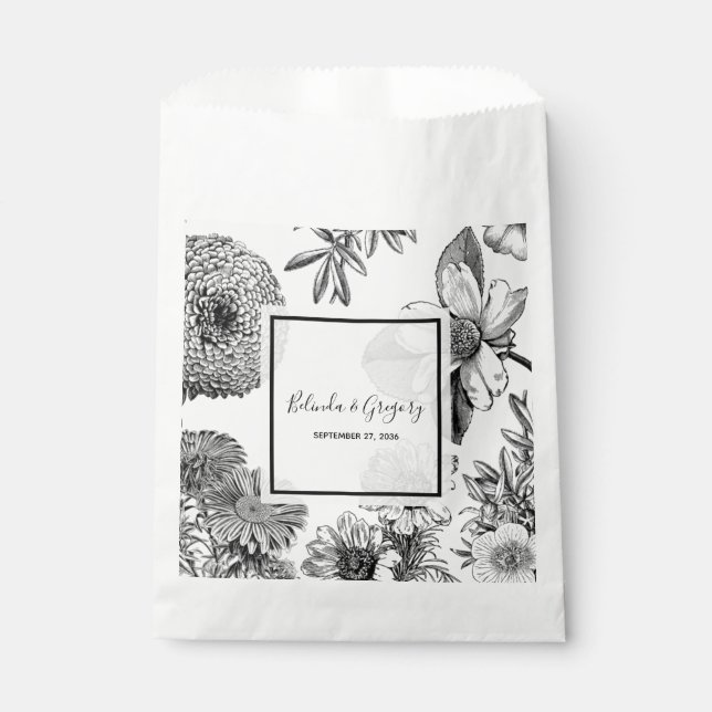 Sacolinha Casamento Rustic Vintage Flowers (Frente)