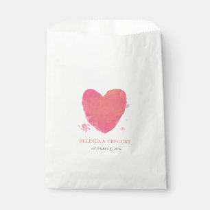Sacolinha Casamento Rustic Watercolor Heart