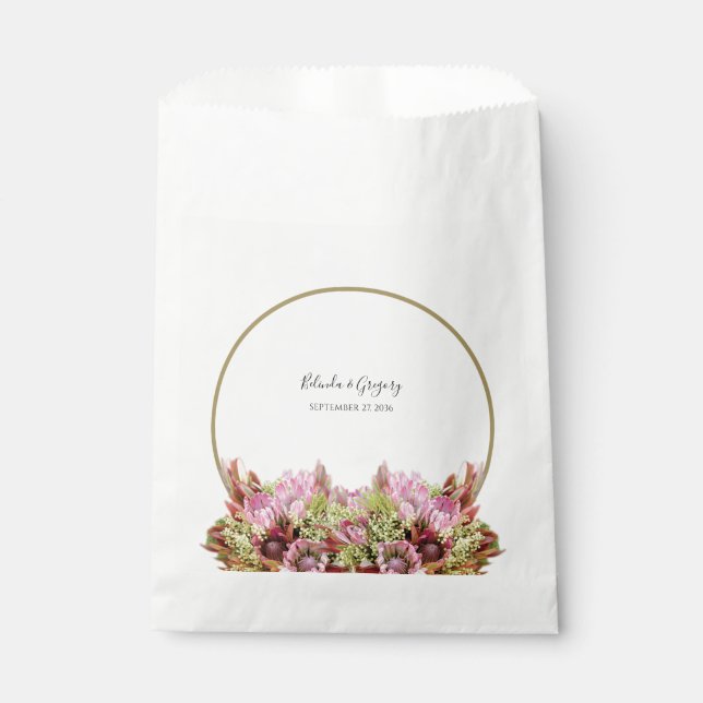Sacolinha Casamento Rustic Wild Flower Buquê (Frente)