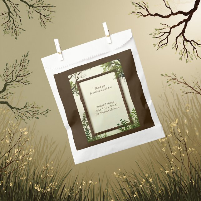 Sacolinha casamento Rústico de Árvore Verde (Criador carregado)