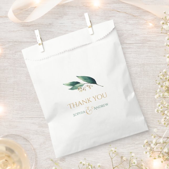 Sacolinha Casamento rústico de botânica pintada moderna (Cortado)