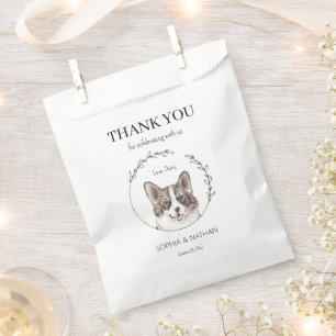 Sacolinha Casamento Simples De Cachorro Corgi Obrigado A Fav