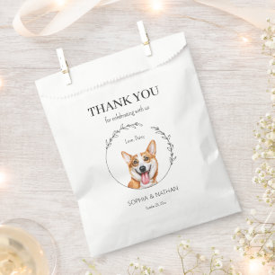 Sacolinha Casamento Simples De Cachorro Corgi Obrigado A Fav