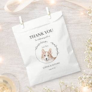 Sacolinha Casamento Simples De Cachorro Corgi Obrigado A Fav