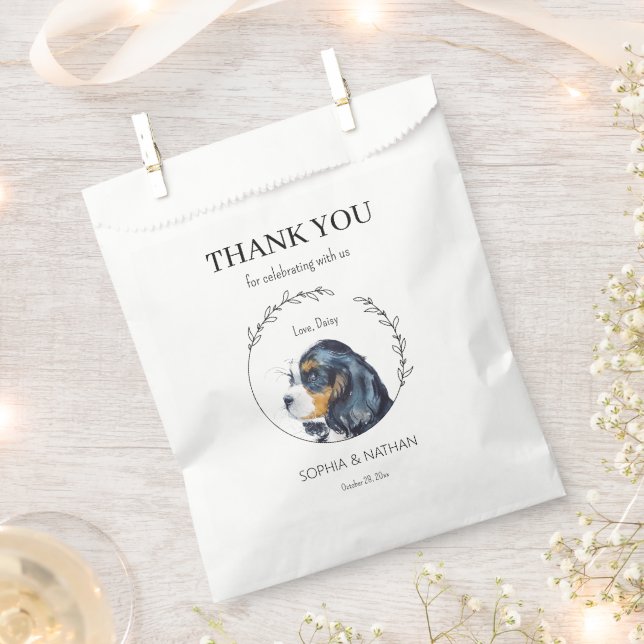 Sacolinha Casamento Simples De Cavalier Obrigado A Favor Bag (Cortado)
