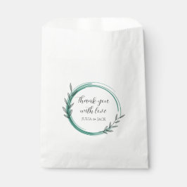 Sacolinha Casamento Simples de Wreath Emerald Green