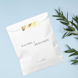 Sacolinha Casamento Simples e Simples Negro Branco Minimalis