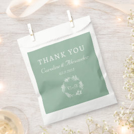 Sacolinha Casamento Simples Elegante Moderno de Sage Green