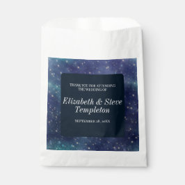 Sacolinha Casamento Starry Night Celestial Obrigado Marinho